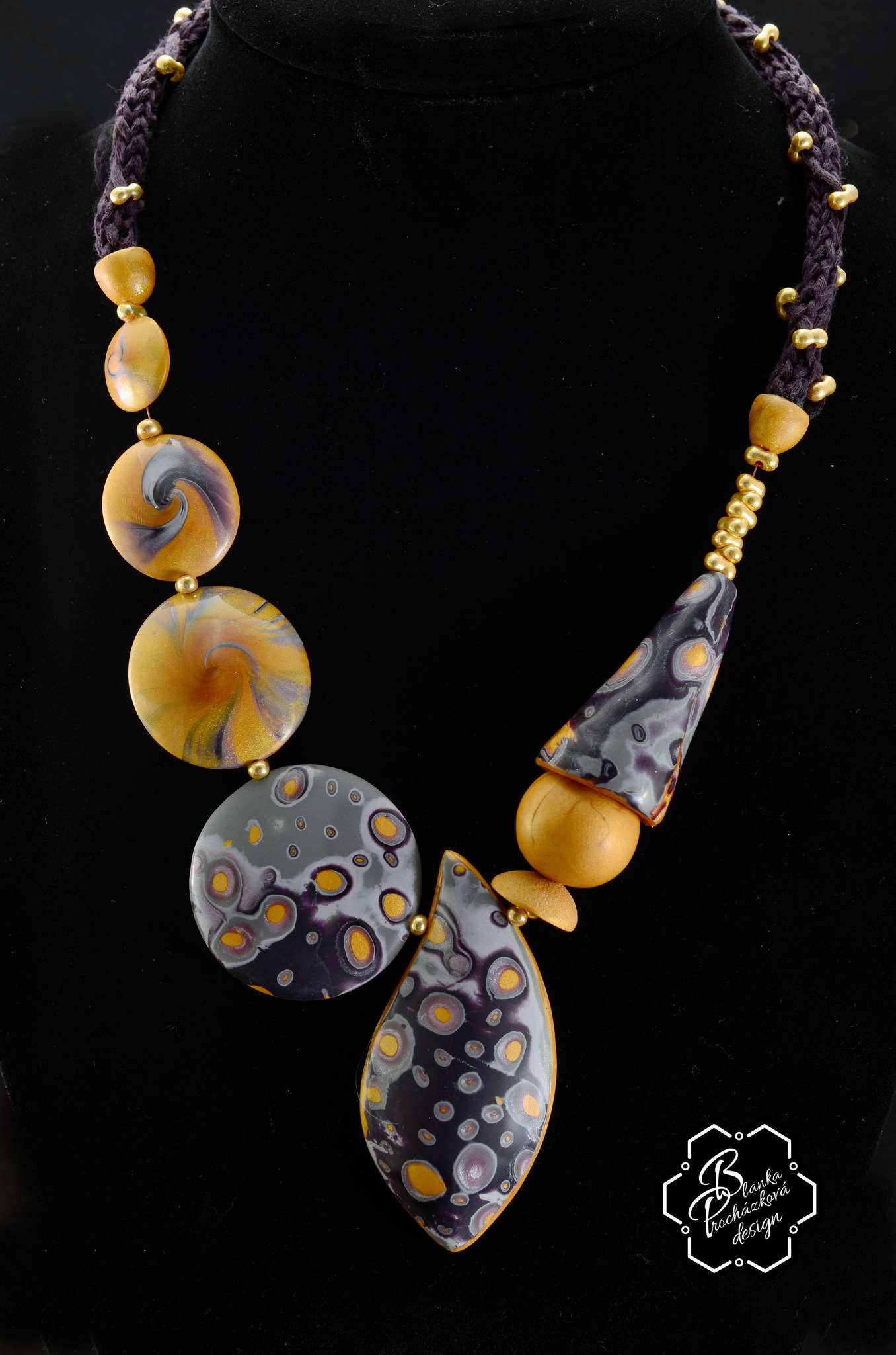 Polymer Clay Mokume Gane Necklace Ideas