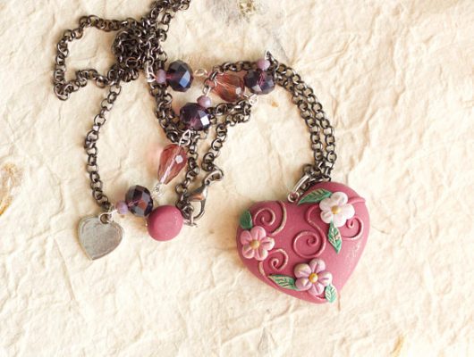 New Ideas For A Polymer Clay Heart Pendant