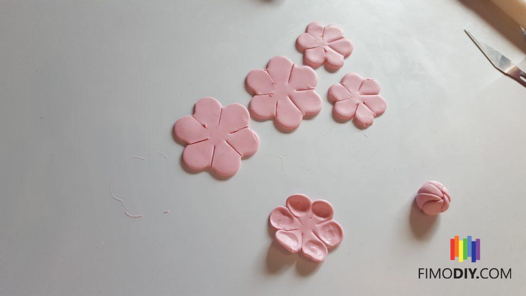 Diy fimo flower tutorial – polymer clay water lily