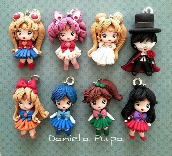 Polymer clay Sailor Moon figurine