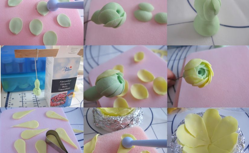 Polymer clay Ranunculus asiaticus tutorial