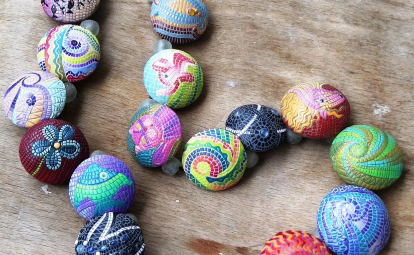 Polymer clay mosaic beads that you’ll love