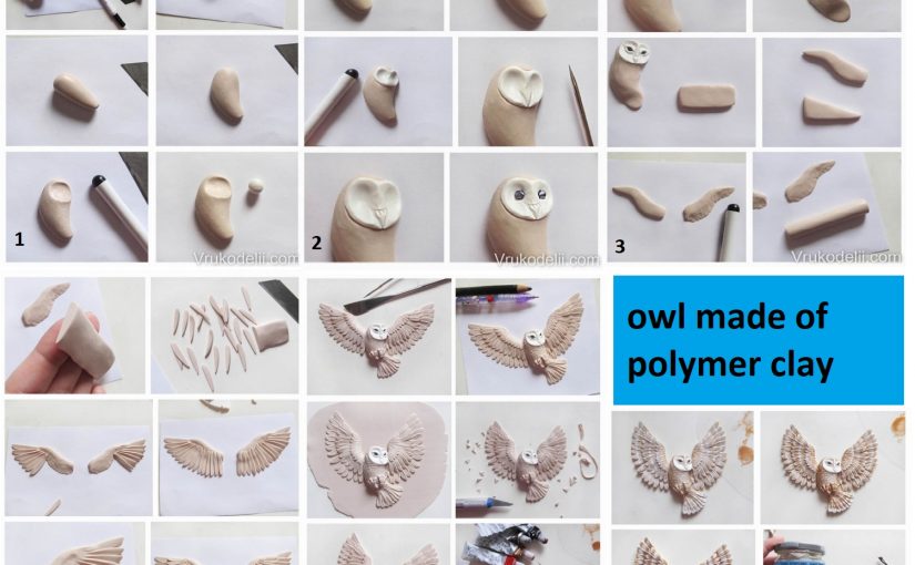 Polymer clay owl  – DIY step by step tutorial