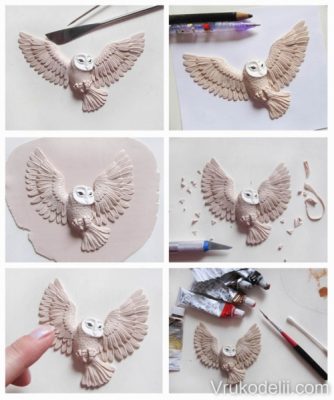 Polymer clay owl – DIY step by step tutorial