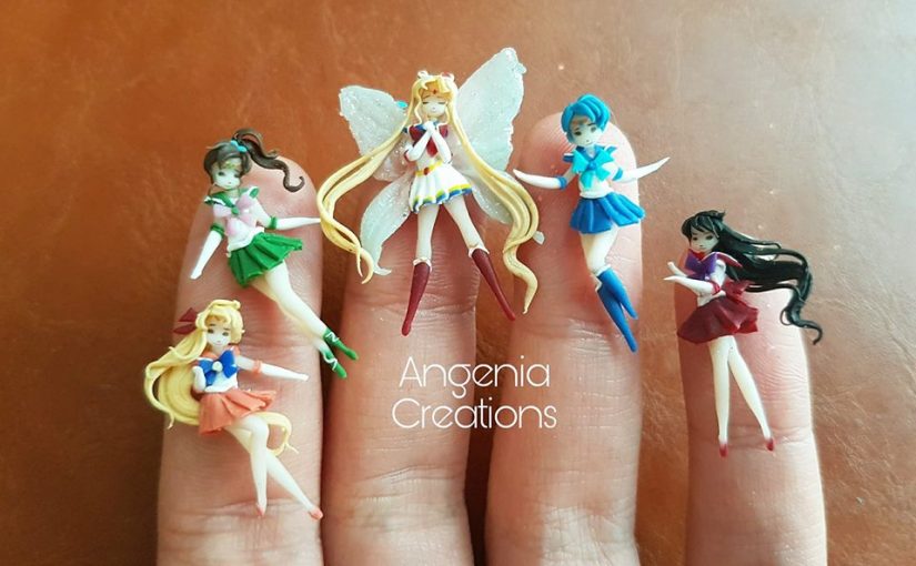 Polymer clay miniature dolls