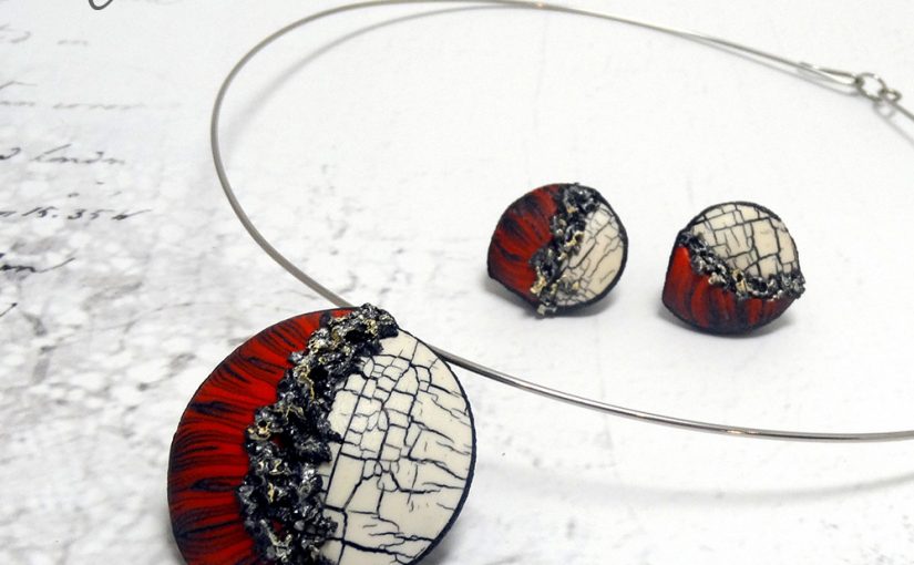 Polymer clay crackle jewelry ideas