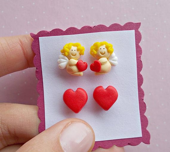 Handmade polymer clay Valentine’s day gifts