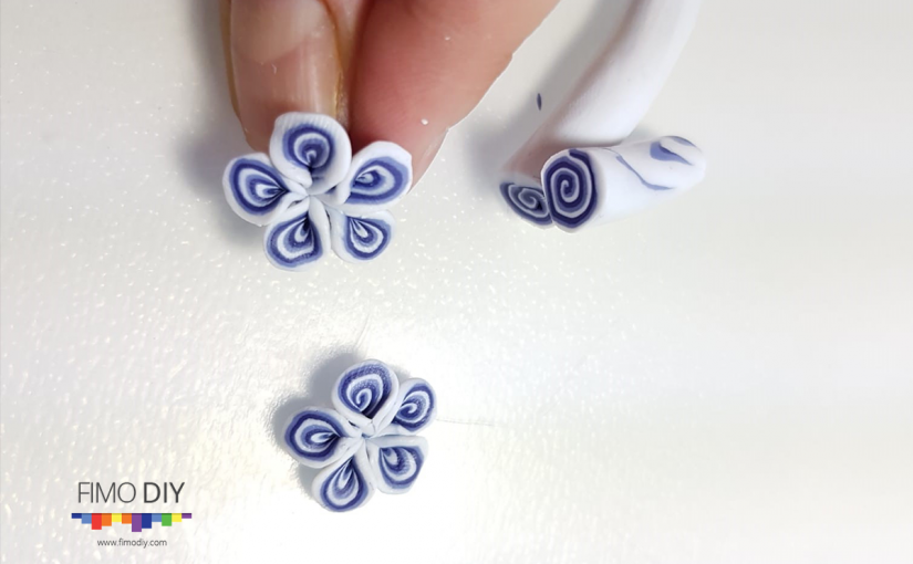 Polymer clay flower earrings diy